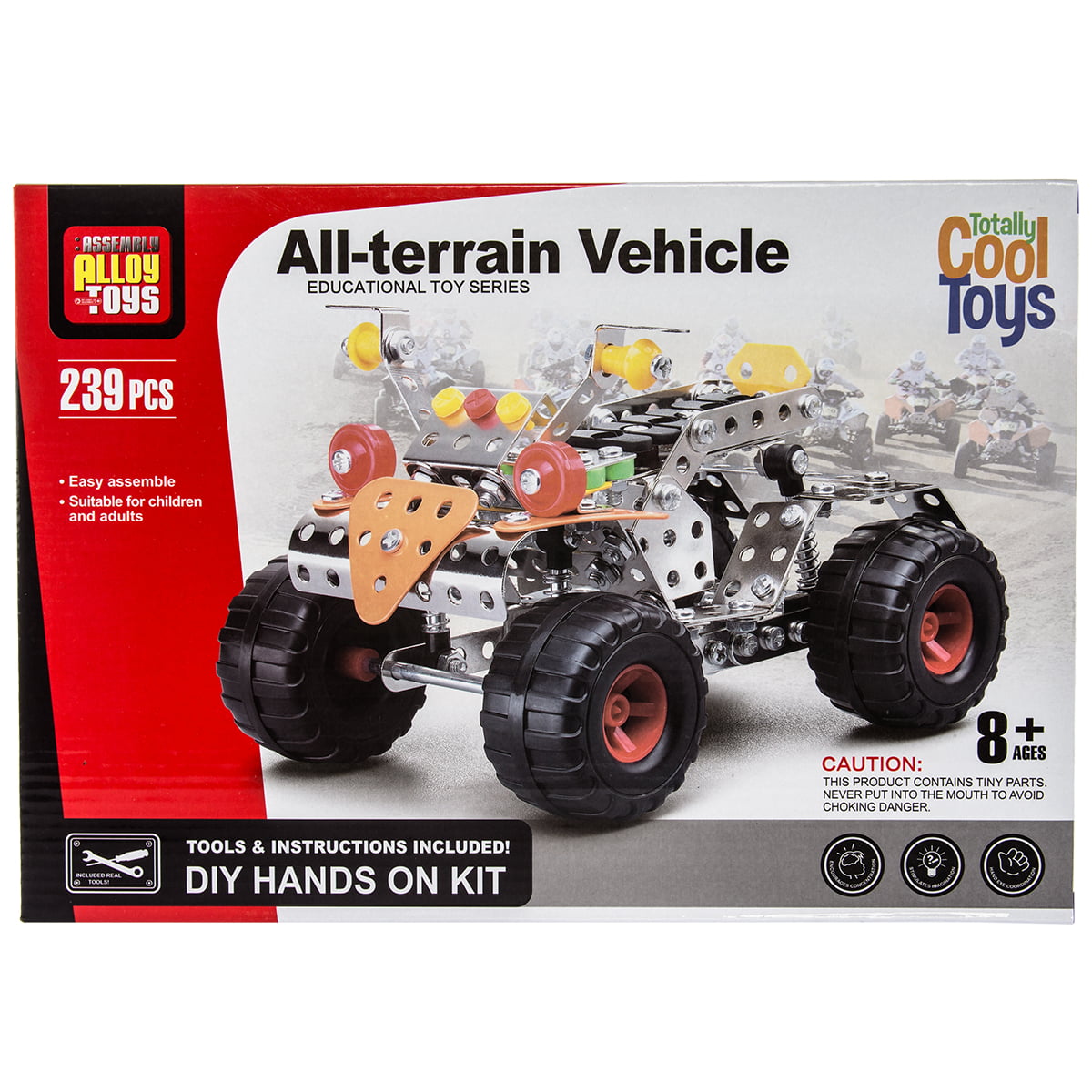 239pc Metal Alloy All-Terrain Building Set Kids Educational Construction Toy Kit