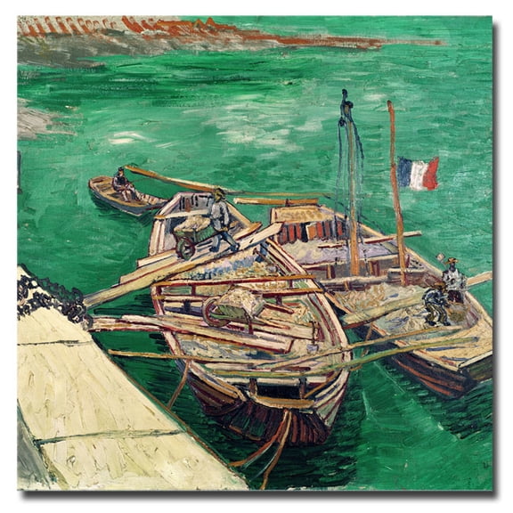 Trademark Fine Art "Landing Stage with Boats, 1888" Canvas Art by Vincent van Gogh