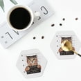 thumbnail image 5 of Bingfone Vintage Cat Holding Mugshot Sign Leather Drinks Coasters With Set Of 6,Suitable For Home Kitchen,Coffee Cup Coasters Home Gift, 5 of 9