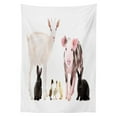 thumbnail image 3 of Ambesonne Farm Animal Tablecloth Rectangular Table Cover, Ducks Pig Goat Bunnies, 60"x84", Multicolor, 3 of 4