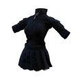 thumbnail image 4 of Conjunto de uniforme femenino, camisa, falda, ropa de entrenamiento, ropa informal de moda, accesorios de cosplay para coleccionistas a escala para Abrigo negro, 4 of 8