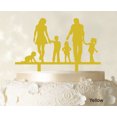 thumbnail image 1 of Personalized Family Cake Topper Custom Silhouette Wedding Cake Topper Cake Decorations Option Available 6-7 Inches Wide, 1 of 1