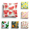 thumbnail image 2 of Funda de almohada de lujo con dibujos de limón para decoración del hogar, para exteriores, para coche, sala de estar, verano, 2 of 5