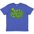 thumbnail image 3 of Inktastic St. Patrick's Day Hand Lettering with Green Top Hat Youth T-Shirt, 3 of 5
