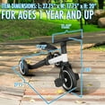 thumbnail image 7 of Little Buddy 4 in 1 Multi-use Kids Balance Tricycle for 1-3 Year Olds, 3 Wheeler Toddler Bike Trike for Boys Girls with Removable Pedals, Adjustable Seat and Grip Handlebars (White), 7 of 7