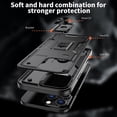 thumbnail image 2 of Case for iPhone 15 Pro Max,Military Grade  [Built-in Kickstand] Magnetic Ring Holder Heavy Duty TPU+PC Shockproof Drop Protection Phone Case for iPhone 15 Pro Max,6.7 inch (Black), 2 of 11