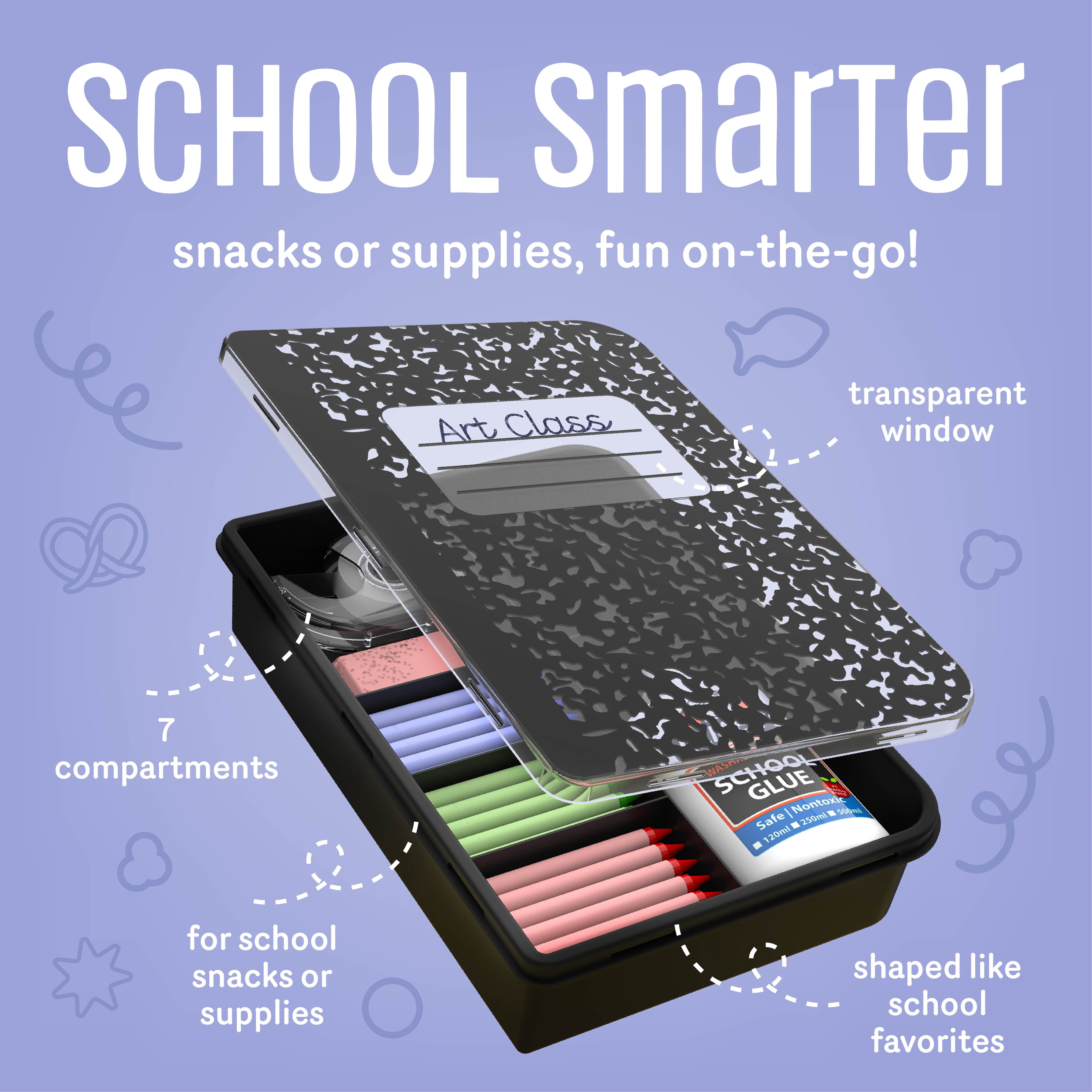 COOK WITH COLOR Lunch Box Container, 7-Grid Snack Box, Notebook Design