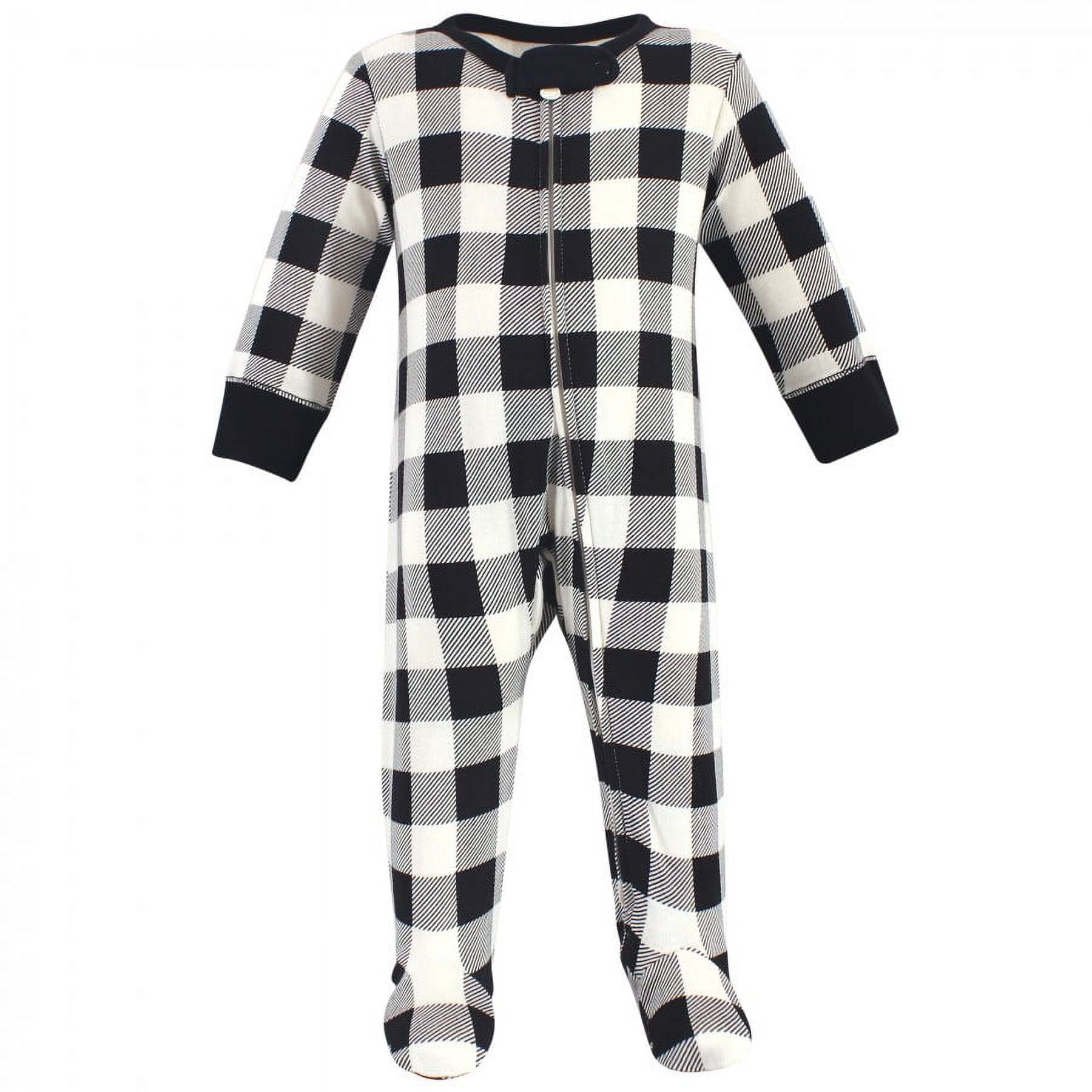 Touched by Nature Baby Organic Cotton Zipper Sleep and Play 3pk, Winter Woodland, 0-3 Months