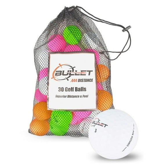 Bullet .444 Distance Matte Colored Golf Balls [30-Ball]