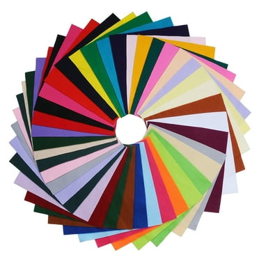 40 Pcs 12 x 12" Stiff Felt Fabric Sheets, Assorted Colors Non Woven Felt Sheets, Thick Felt Fabric Square for Kids, DIY Sewing Crafts