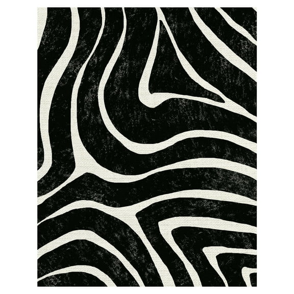 Masterpiece Art Gallery Patterned Abstract Lino Zebra Stripes by The Studio Canvas Art Print 22" x 28"