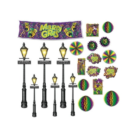 Mardi Gras Decor & Street Light Props (Pack of 12)