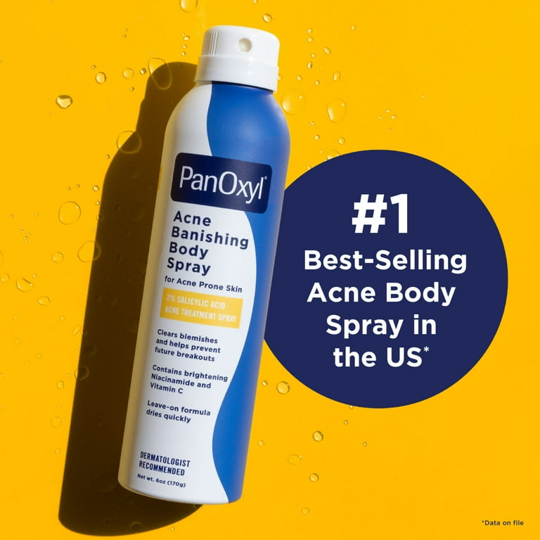 PanOxyl Acne Banishing Body Spray with 2% Salicylic Acid, 6 oz