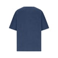 thumbnail image 5 of cocolona Linen Tops for Women Summer Plus Size V Neck Short Sleeve T-shirts Casual Loose Blouses Basic Tees, 5 of 6