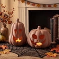 thumbnail image 5 of Halloween Handcrafted Jack-O'-Lantern, Artisanal Pumpkin with Hand-Carved Details, 2026 Fall & Halloween Decorl, 5 of 6