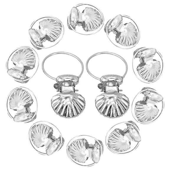 50pcs Curtain Rings with Shell Clips Drapery Clips and Curtain Accessories