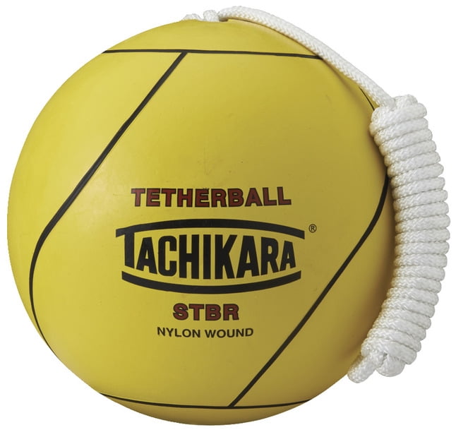 TETHERBALL RUBBER NYLON WOUND W/ ROPE 