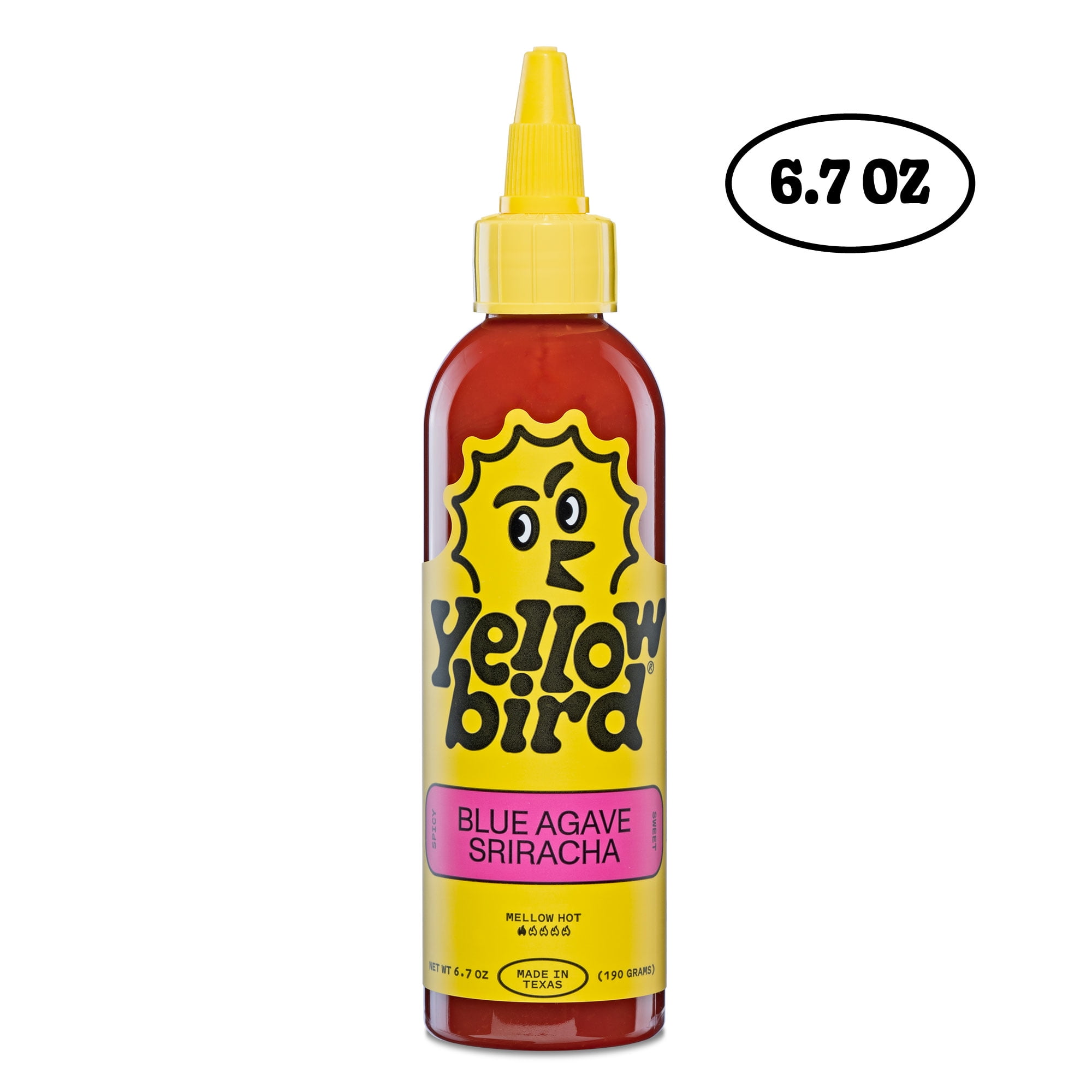 (3 pack) Yellowbird Blue Agave Sriracha, 6.7 oz