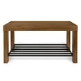 thumbnail image 5 of Kate and Laurel Jeran Entryway Farmhouse Bench with Iron Shoe Shelf, Rustic Brown Wood with Black Metal, 5 of 6