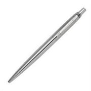 Parker(R) Jotter Ballpoint Pen, Medium Point, 1.0 mm, Silver Barrel, Black Ink