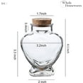 thumbnail image 4 of Whole Housewares Heart Shaped Glass Favor Jars With Cork Lids Set Of 12 5Oz, 4 of 6