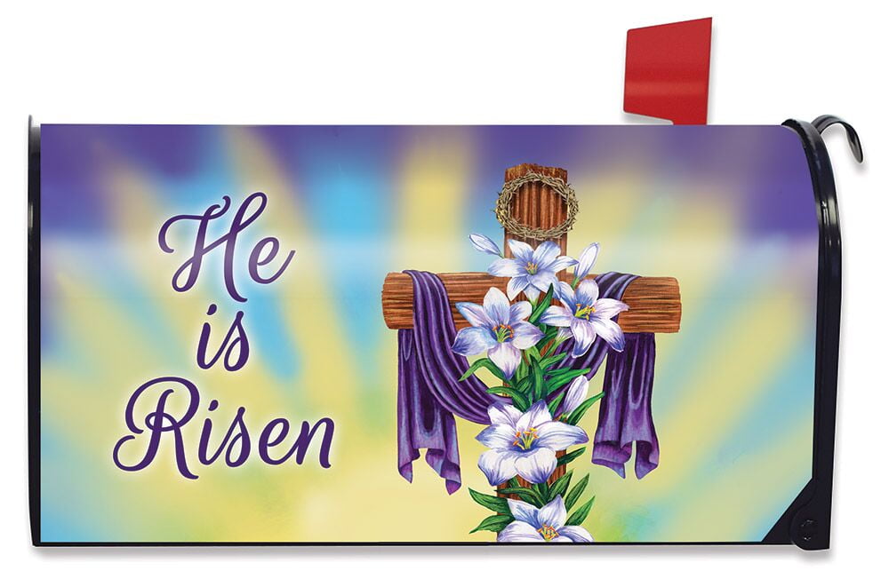 Easter Cross Large Magnetic Mailbox Cover Religious Oversized Briarwood Lane 