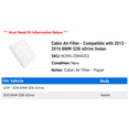 thumbnail image 2 of Cabin Air Filter - Compatible with 2013 - 2016 BMW 328i xDrive Sedan 2014 2015, 2 of 2