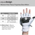 thumbnail image 4 of Aqua Design Convertible Flap Mittens for Women Winter Fleece Cold Weather Gloves: Black Water, Size: XL/L, 4 of 6