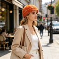thumbnail image 4 of AirLoni Cooling Skull Caps For Cycling Running Sweat Liner Adjustable Linen Like No Brim For Men And Women Orange,One Size, 4 of 5