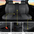 thumbnail image 6 of Car Seat Covers Fit for Hyundai Palisade 2020-2024: 5 Seats Faux Leather Waterproof Seat Protectors (Black) - 2 Rows, 6 of 7