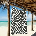 thumbnail image 2 of Ryvnso Zebra Black Print Oversized Beach Towel Microfiber Bath Blankets Swimming Fitness 37" x 74", 2 of 5