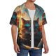 thumbnail image 2 of Balery Cool Cat Driving Sunset Camisa Casual de Manga Corta con Botones para Hombre, Texturizada, Estilo Cubano, para Playa, Verano-Medium, 2 of 5