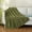 Olive Green, variant on LONG CREATE Soft Knitted Throw Blanket 50" x 60" Taupe, Boho Chevron Farmhouse Throw for Bed Couch