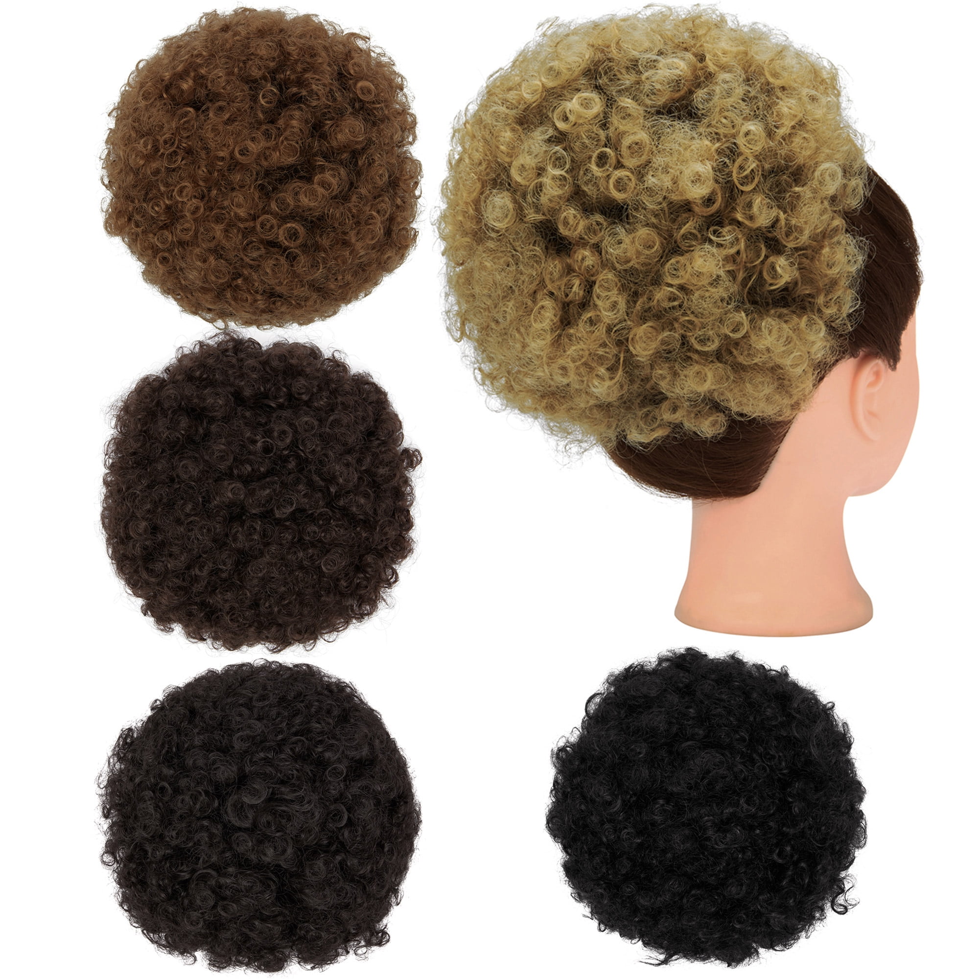 Women Girl Afro Ponytail Puff Drawstring Wrap Curly Updo Chignon Hair Extension 