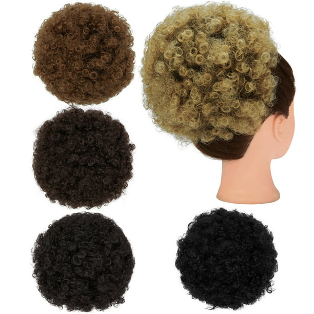 SAYFUT Afro KiSAYFUTy Curly Short Puff Ponytail, Messy Updo Hairpieces for  Women Girls Afro Bun Hair Extension Puffs Ponytail Chignon Hairpiece With  Drawstring -65/90/120G 