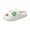 01#Green, variant on Cute Colorful Heart Fuzzy House Slippers for Women Winter Warm Plush Open Back Slippers Thick Sole Non Slip Indoor Bedroom Shoes