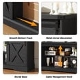 thumbnail image 7 of 70" Farmhouse TV Stand for 75 Inch TVs with Sliding Barn Door, Rustic Wood Entertainment Center Large Media Console Cabinet for Living Room, 7 of 7