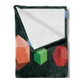 thumbnail image 2 of Geometric Soft Flannel Fleece Blanket, Geometric 3D Styled Shapes in Vivid Colors Icosahedron Tetrahedron and Octahedron, Cozy Plush for Indoor and Outdoor Use, 70" x 90", Multicolor, by Ambesonne, 2 of 5