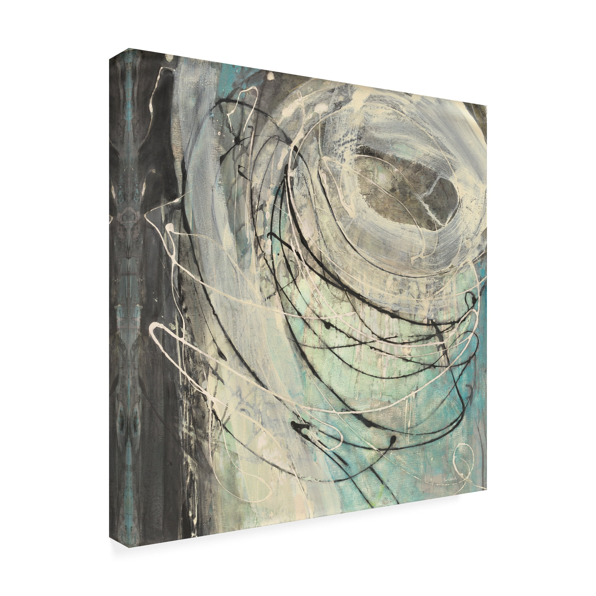 Trademark Fine Art 'Twister Black Streaks' Canvas Art by Albena Hristova