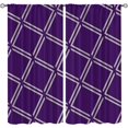 thumbnail image 1 of Geometric Stripes Check Window Curtains, Triangles Diagonal Squares Rod Pocket Blackout Window Drapes, Dust-Proof Easy to Clean Curtains for Living Room Bedroom Kitchen Dining Room-W42xL63in, 1 of 5