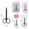 thumbnail image 5 of black eyebrow trimming scissors eyebrow nose hair scissors small scissors beauty makeup tools eyebrow trimming scissors-Rubber black, 5 of 5