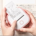 thumbnail image 4 of Kearding Phomemo T02 Impresora de bolsillo Compacto Rendimiento estable Fácil operación Bluetooth Mini impresora Regalos Impresoras 3D rosa, 4 of 6