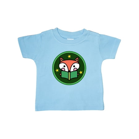 

Inktastic Reading Gift Fox with Book Gift Baby Boy or Baby Girl T-Shirt