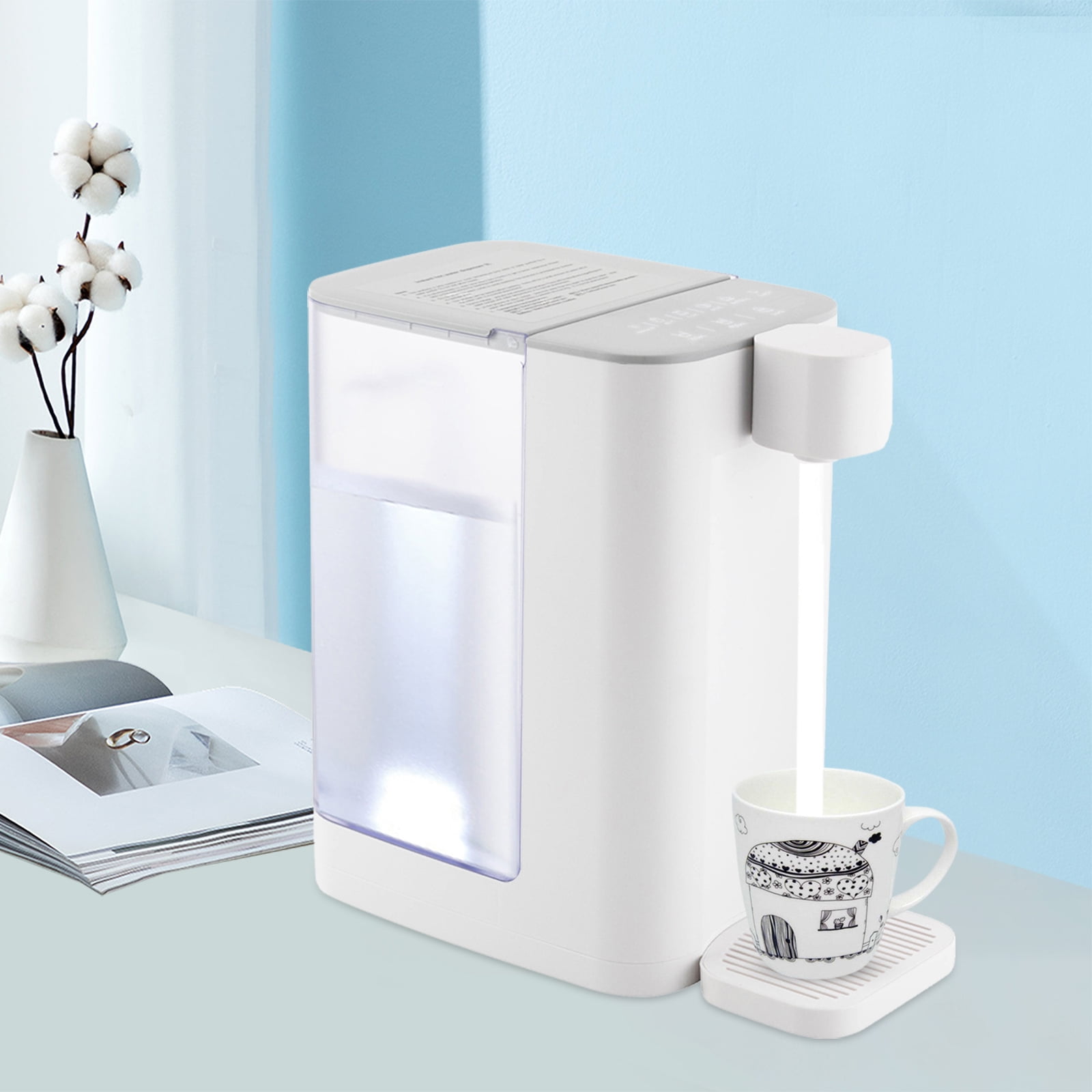 24.8*14.2*26cm 1600W White Electric Kettles 3L/102oz Instant Hot Water Dispenser for Quick Heating & Outputting