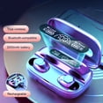 thumbnail image 4 of Auriculares Bluetooth-Compatible con Auriculares en Ore Auriculares Digital Pantalla Portátil Portátil Funcionamiento Música Sonido Auriculares con caja de carga Negro seitruly EL017146-01B, 4 of 7