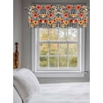 thumbnail image 3 of Orange Spring Floral Curtain Valances for Windows, Black Botanical Summer Leaf Kitchen Valance Window Treatment, Light Filtering Block Curtains for Bathroom/Bedroom/Living Room 42'' x 12'', 3 of 9
