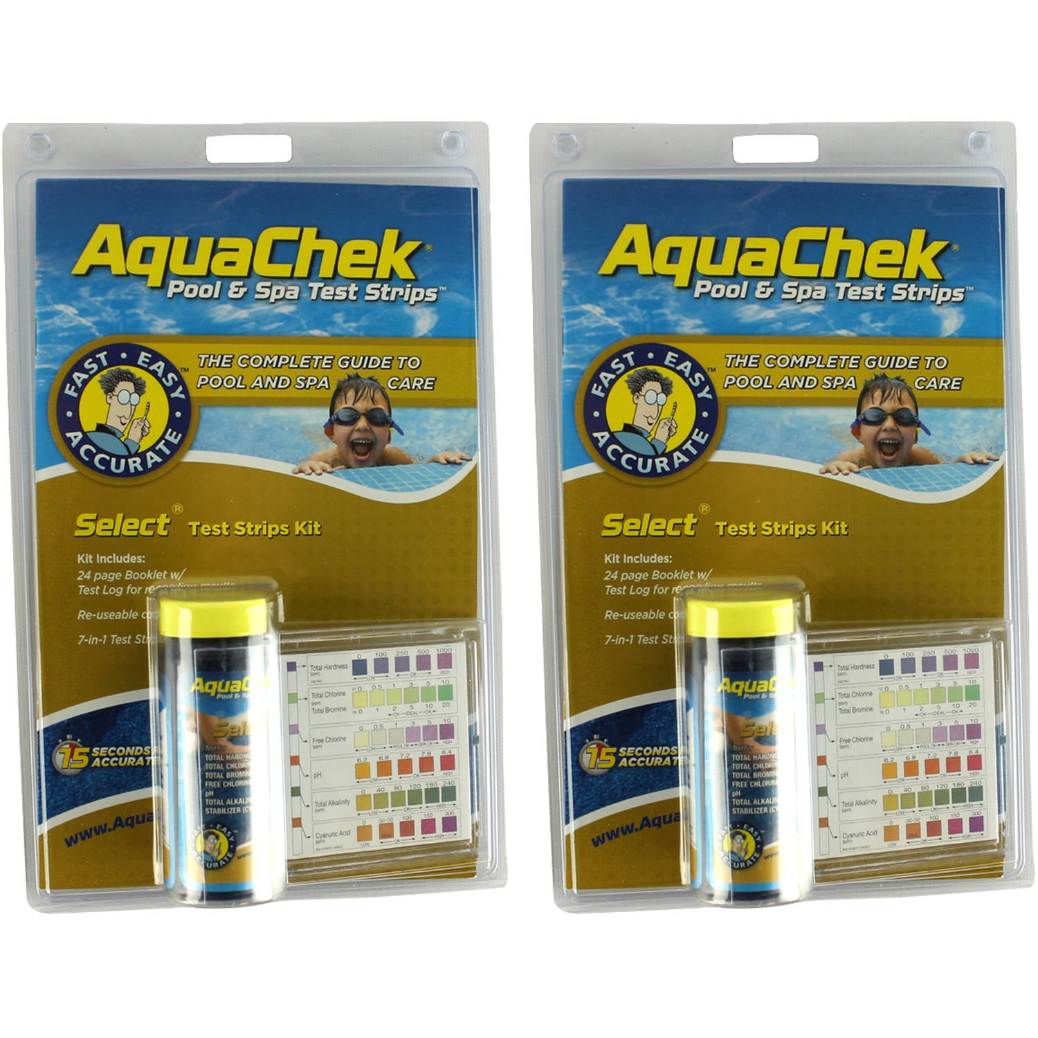 Aquachek Select 7in1 Test Strips for Swimming Pools, 50 Strips