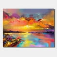 thumbnail image 1 of Designart Tableau Coucher De Soleil Aux Reflets Colorés I Art mural sur toile, 1 of 4