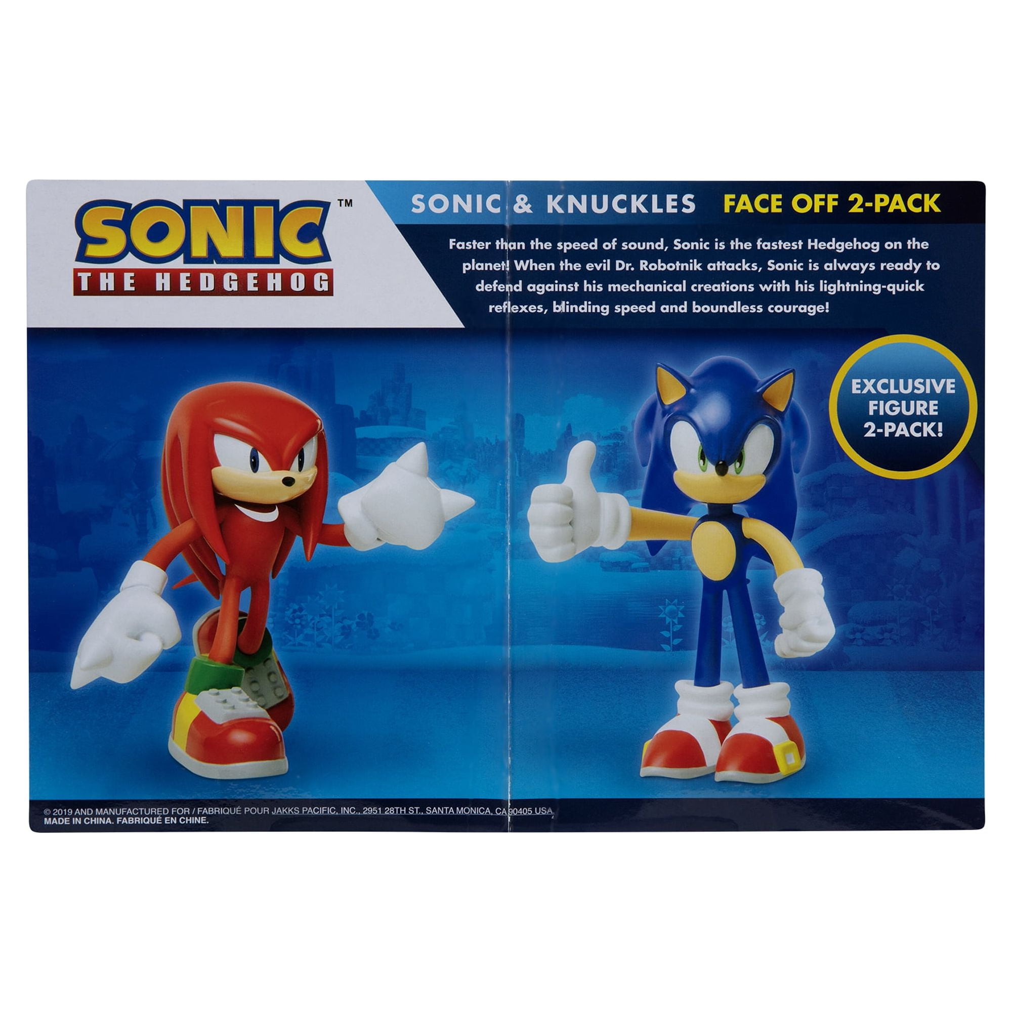 Novo Boneco Sonic 2 The Hedgenog Kit Colecionável Jakks