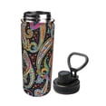 thumbnail image 2 of Daiia Watercolor Romantic Paisley Printed 18 OZ Sports Insulated Kettle Drinking Cup Water Bottle Stainless Steel Kettle Portable Cup For Gym, 2 of 7